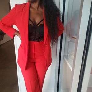 Red vintage suit